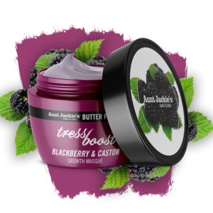 Aunt Jackie’s Butter Fusion Tress Boost BlackBerry & Castor Growth Masque